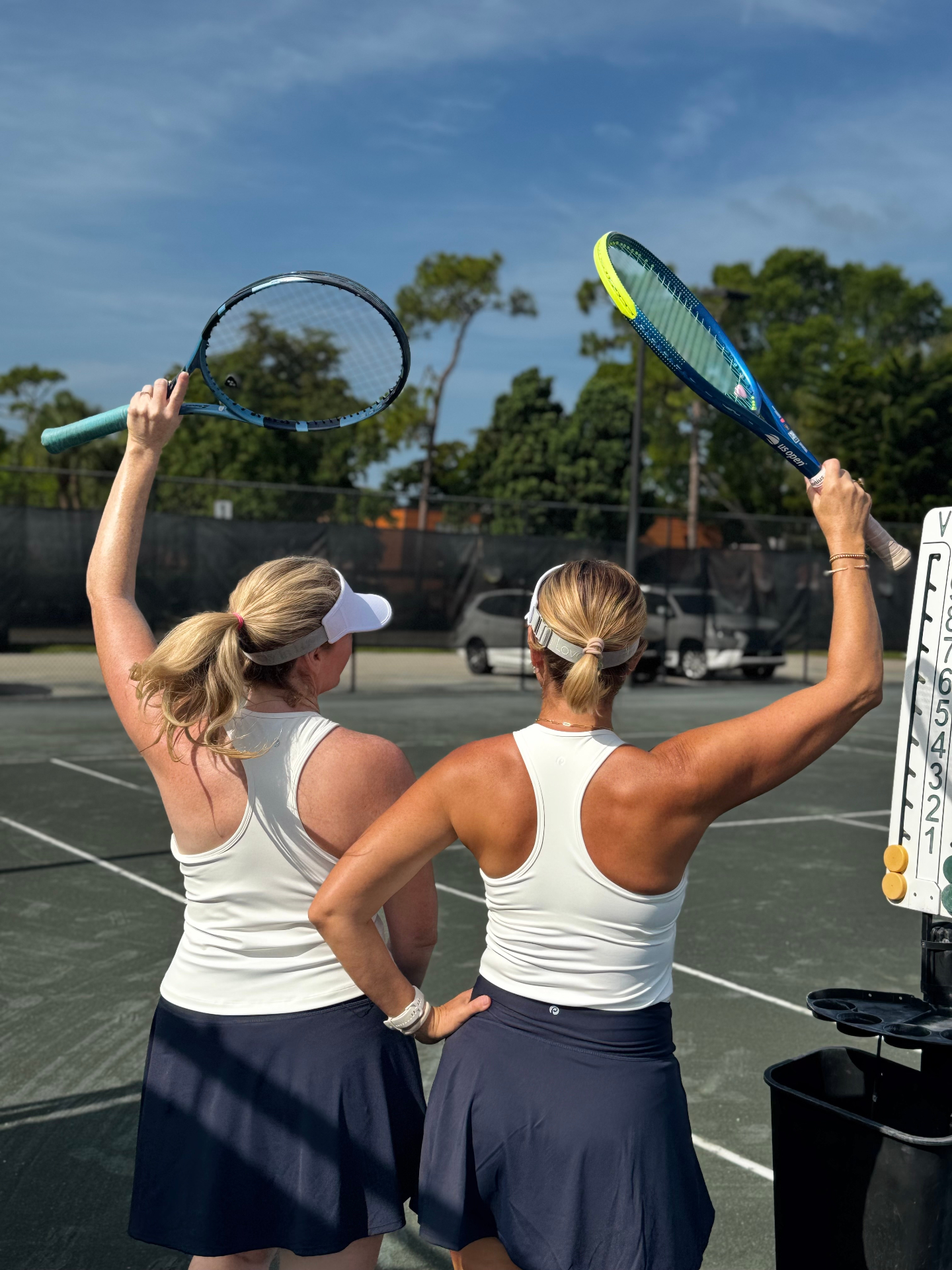 Players warming up before a clinic at Unlimited Tennis Club